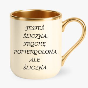 kubek z przekleństwem, zabawny kubek dla dziewczyny, kubek z bezczelnym napisem