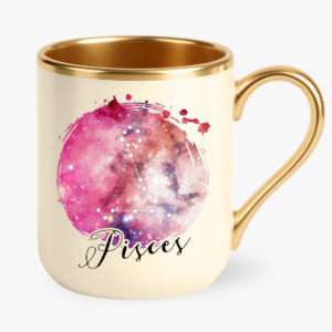 kubek znak zodiaku ryby, kubek dla miłośnika astrologii, prezent dla osoby spod znaku ryby